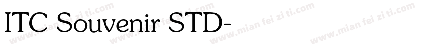 ITC Souvenir STD字体转换